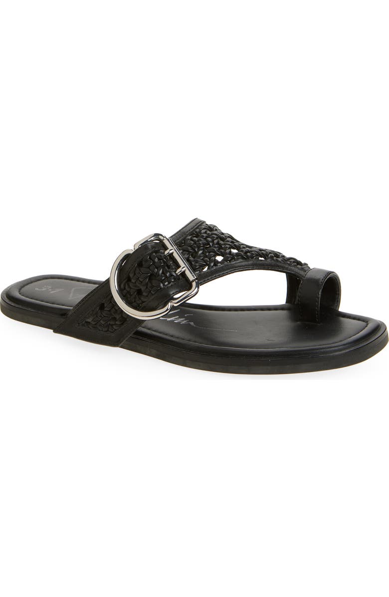 3.1 Phillip Lim Macramé Toe Loop Sandal, Main, color, Black