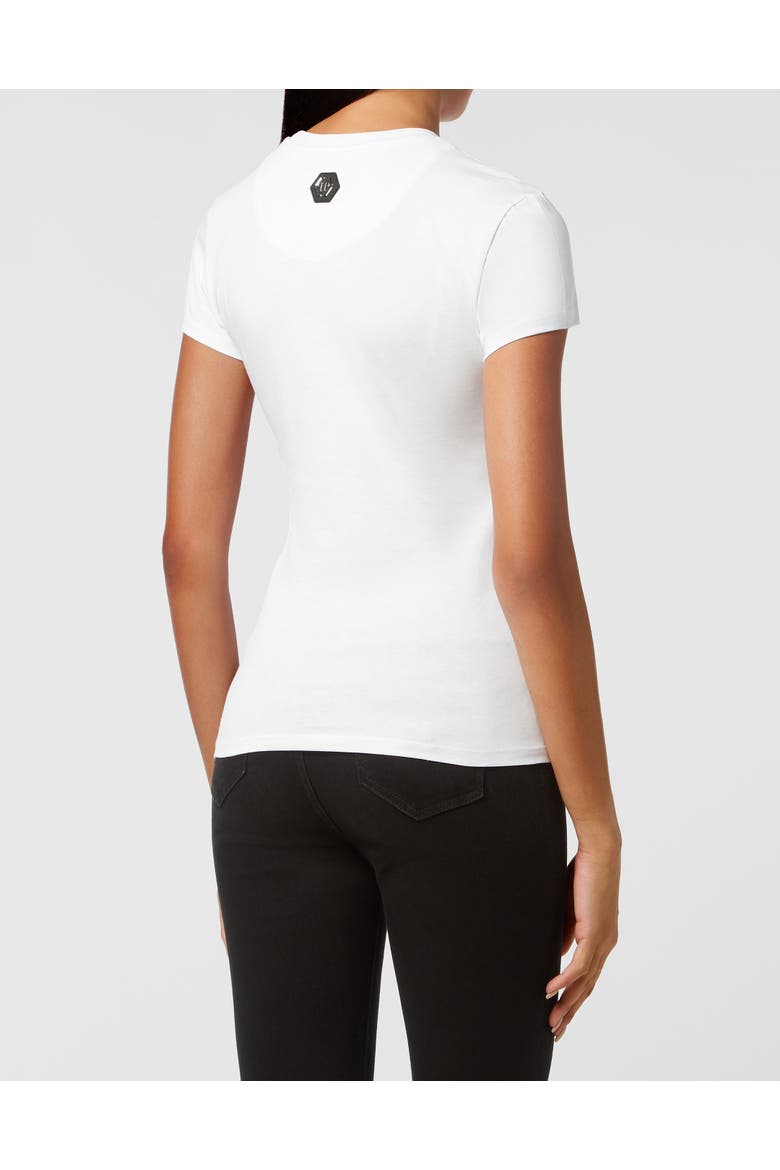 T-Shirt Round Neck Women, Alternate, color, white