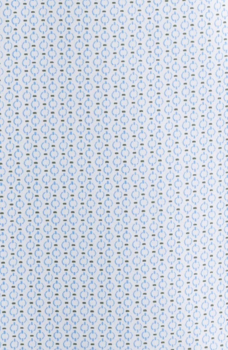 Mizzen+Main Leeward Trim Fit Micropattern No Tuck Button-Up Shirt, Alternate, color, White Circle Mosaic