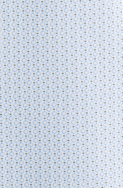 Mizzen + Main Mizzen+main Leeward Trim Fit Micropattern No Tuck Performance Button-up Shirt In Blue
