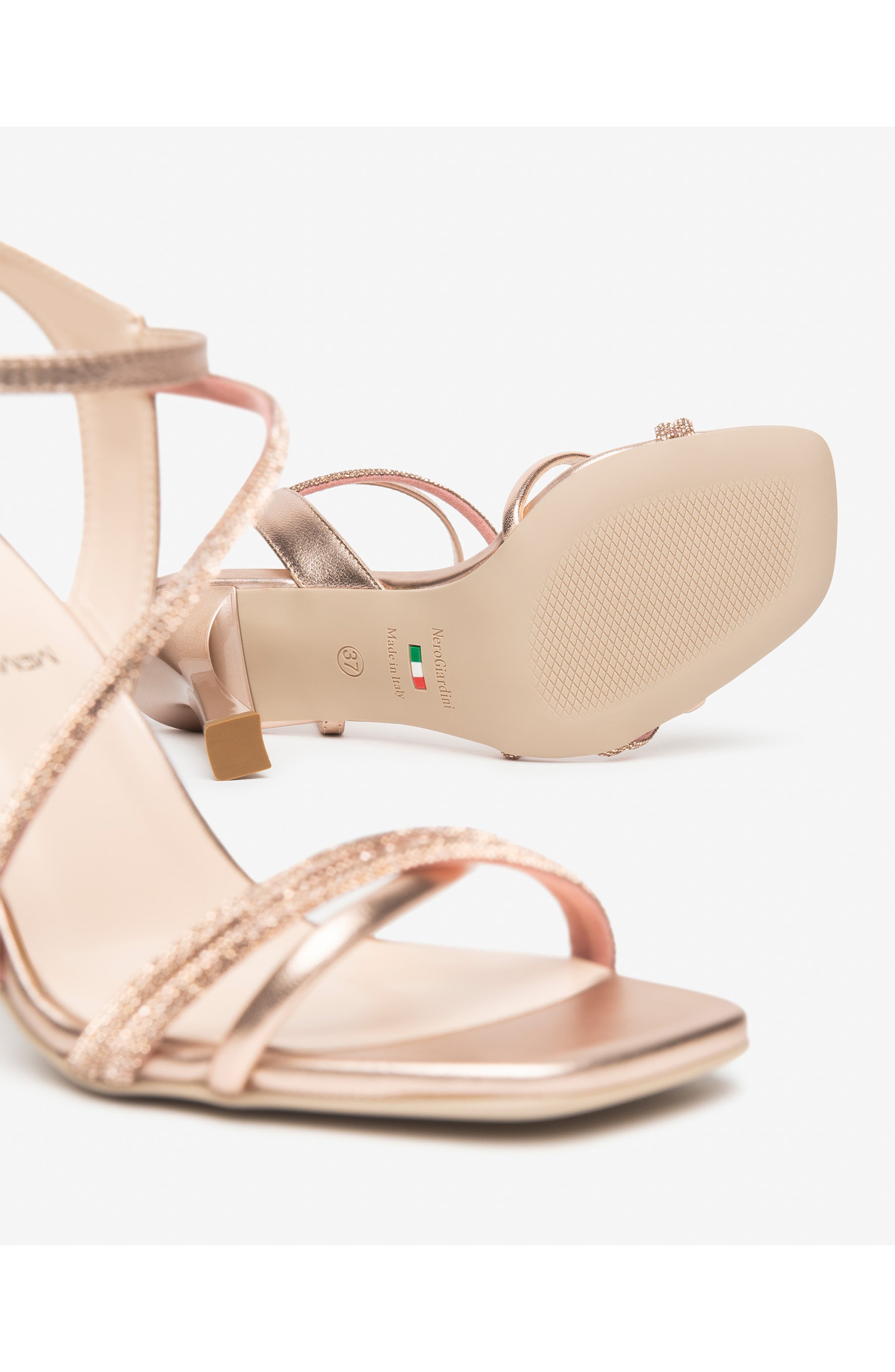 NeroGiardini Crystal Studded Ankle Strap Sandal (Women) | Nordstrom