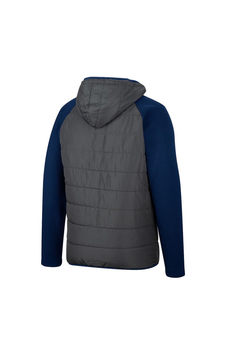 COLOSSEUM Men's Colosseum Charcoal/Navy Penn State Nittany Lions Good On You Raglan Full-Zip Jacket, Alternate, color,