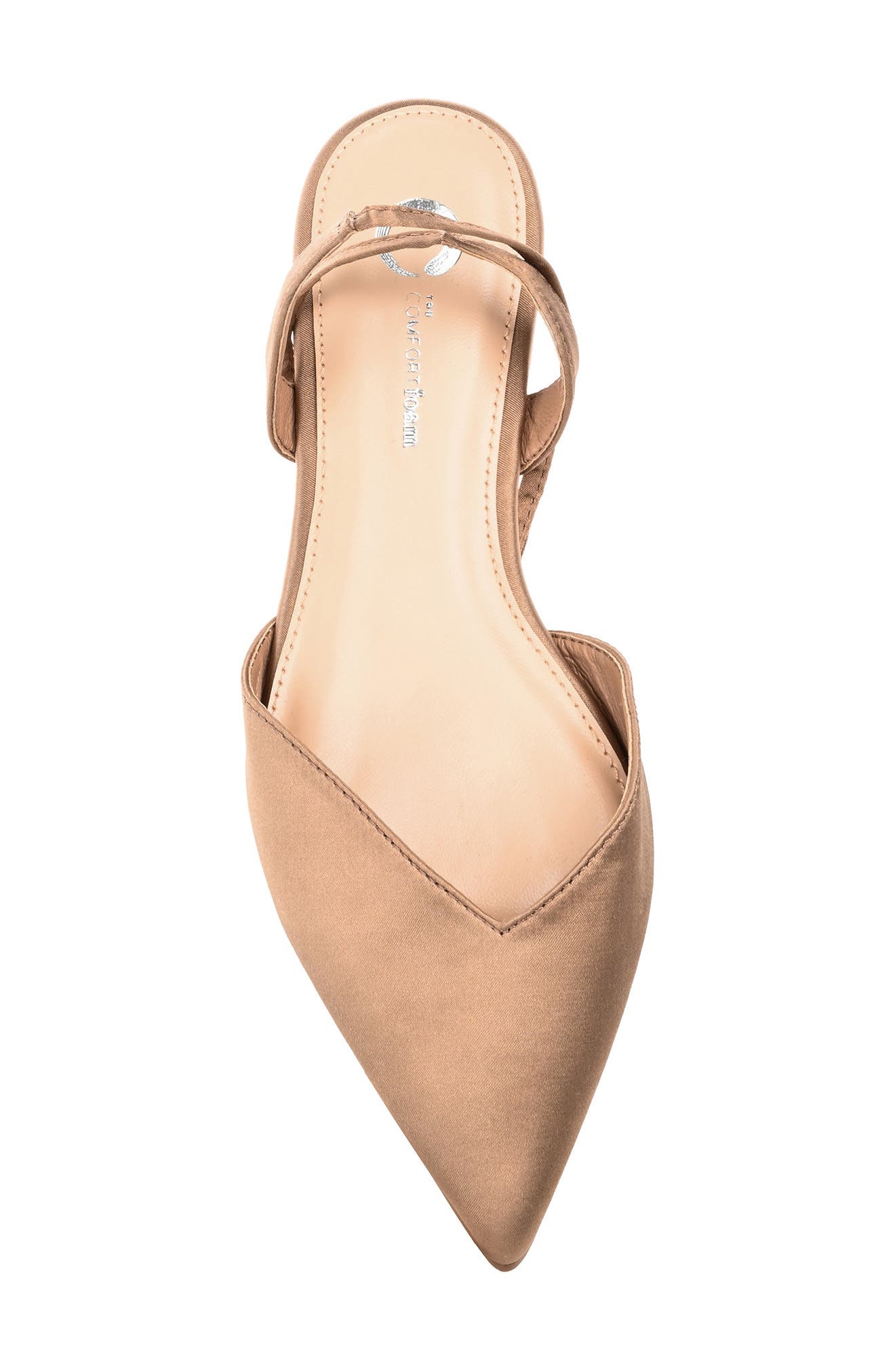 Lace-up Pointed-toe Flat, Alternate, color, TAUPE