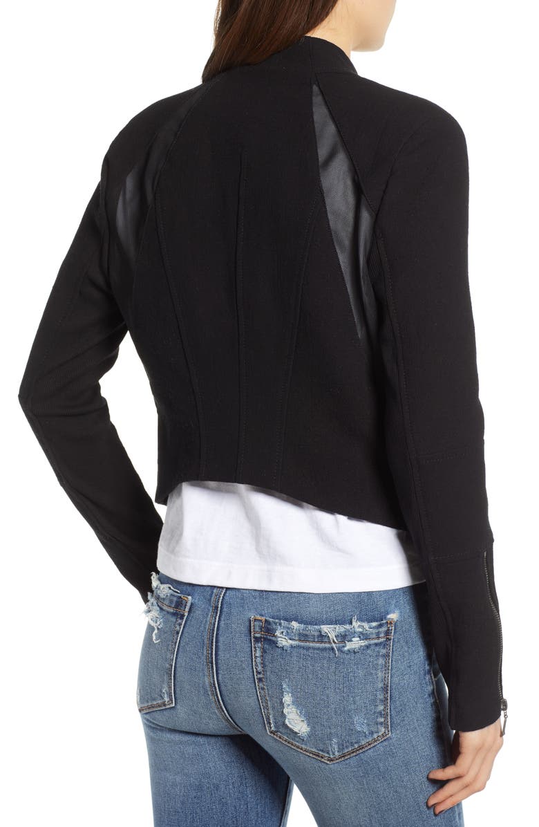 BLANKNYC Mesh Detail Crepe Jacket, Alternate, color, 