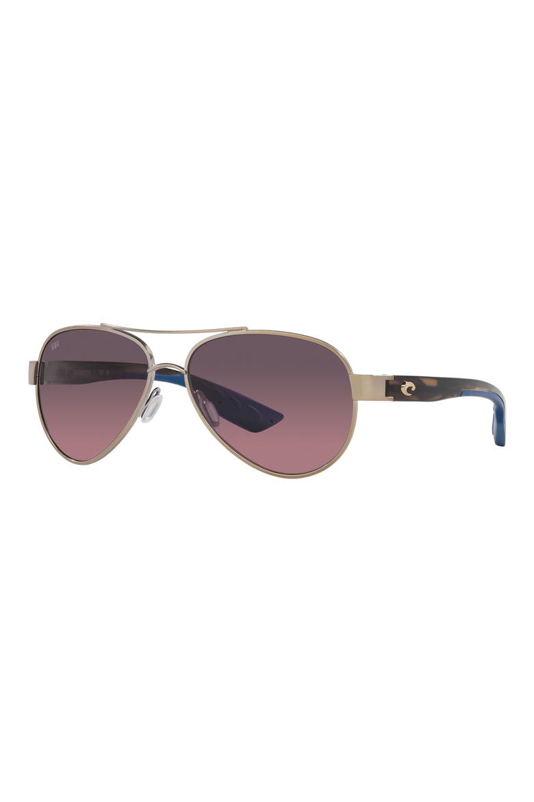 Loreto 56mm Gradient Pilot Sunglasses, Alternate, color, ROSE