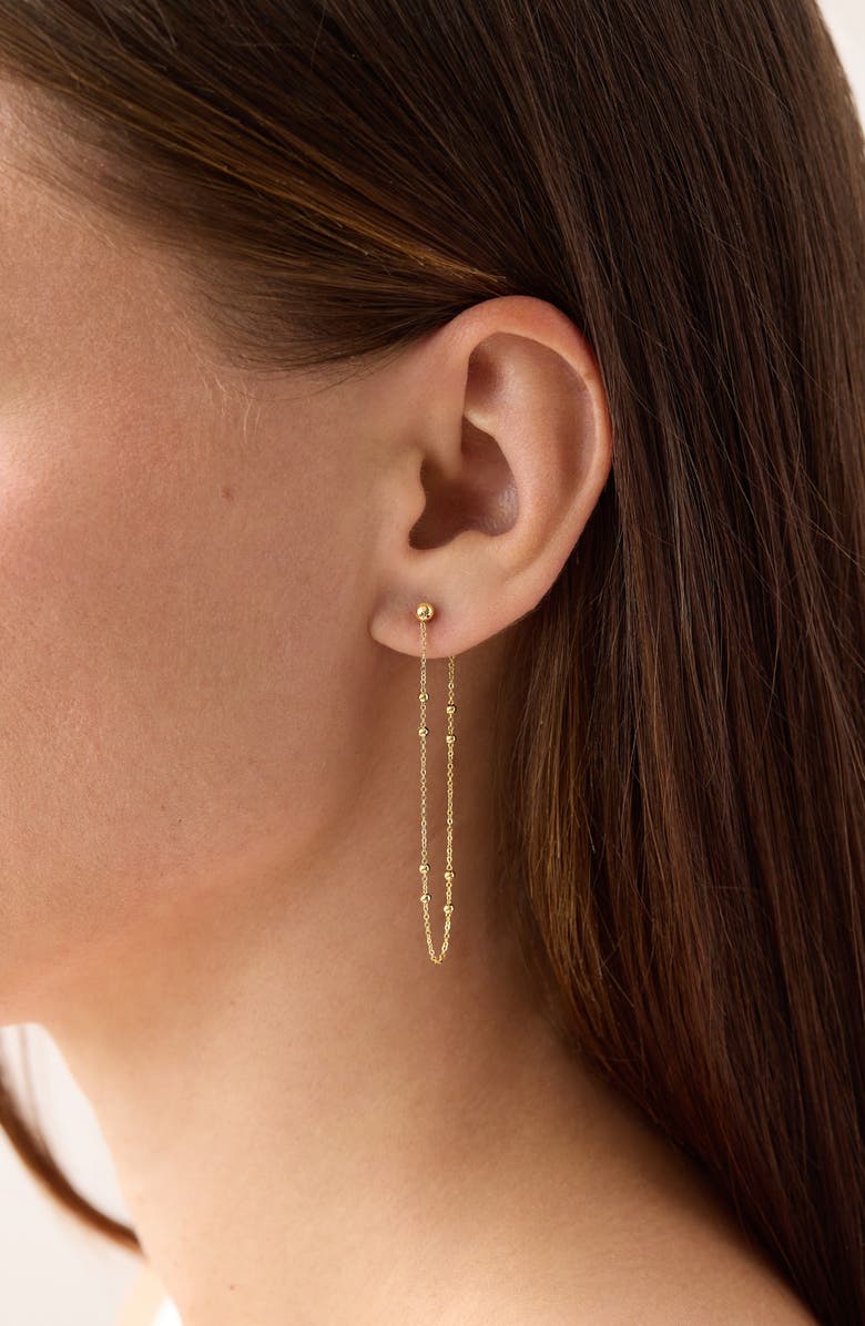 Bony Levy 14K Gold Chain Loop Earrings, Alternate, color, Yellow Gold