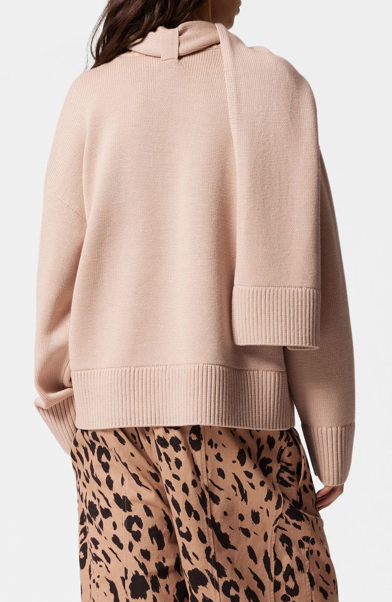 & Other Stories Scarf Detail Relaxed Wool Sweater, Alternate, color,