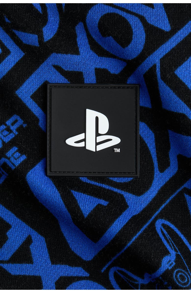 H&M Printed Hoodie, Alternate, color, Blue/Playstation