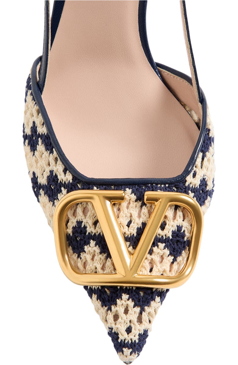 Valentino Garavani VLOGO Crochet Slingback Pump, Alternate, color,