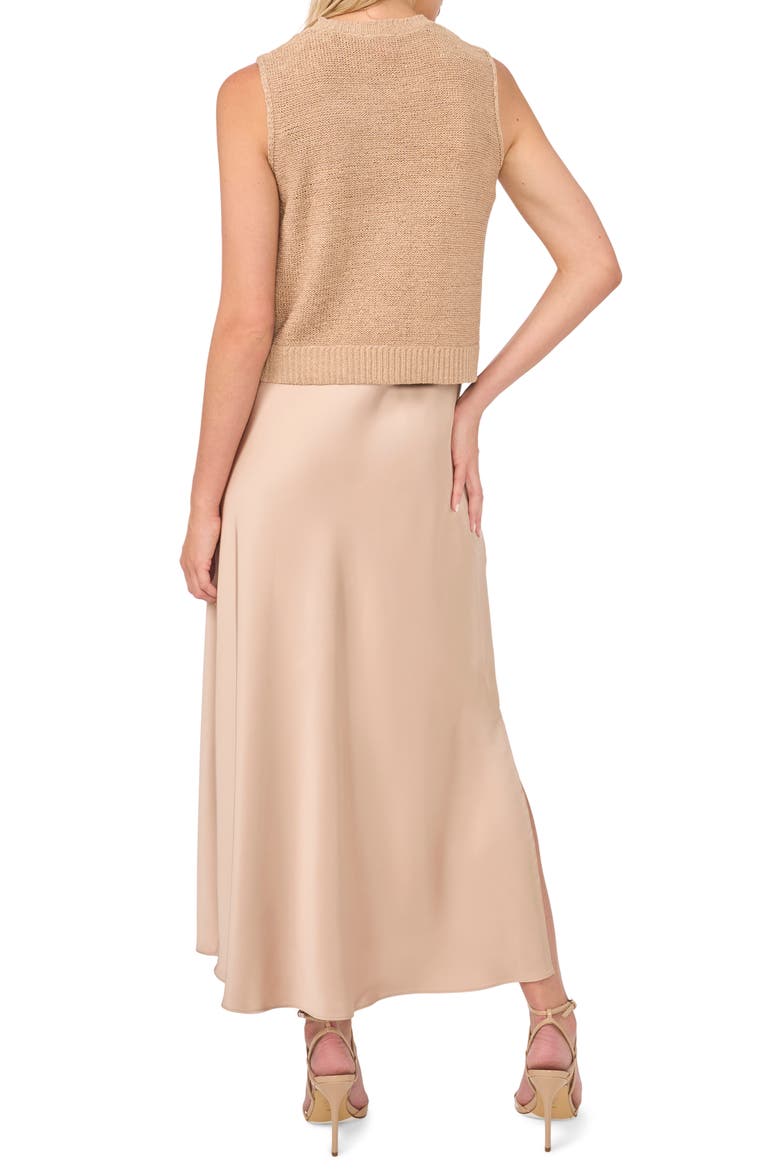 Tape Yarn Tank & Slipdress Set, Alternate, color, LIGHT TAUPE