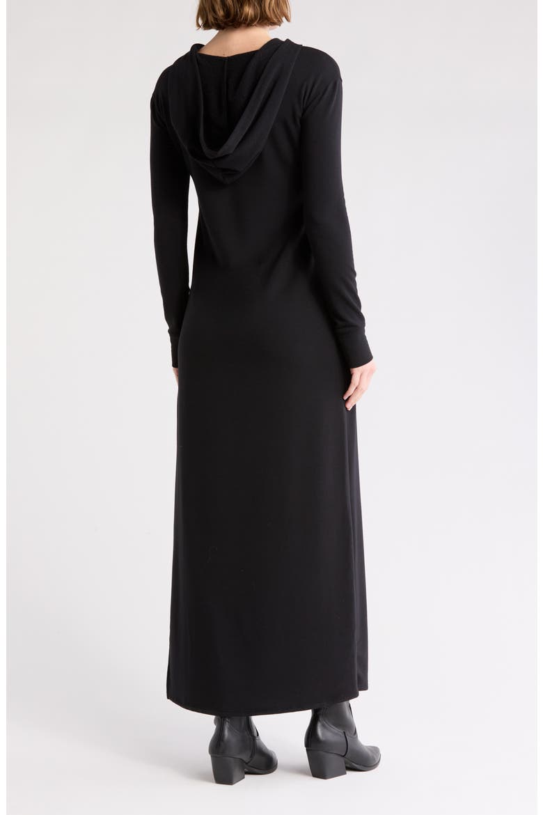 Hooded Maxi Dress, Alternate, color, BLACK