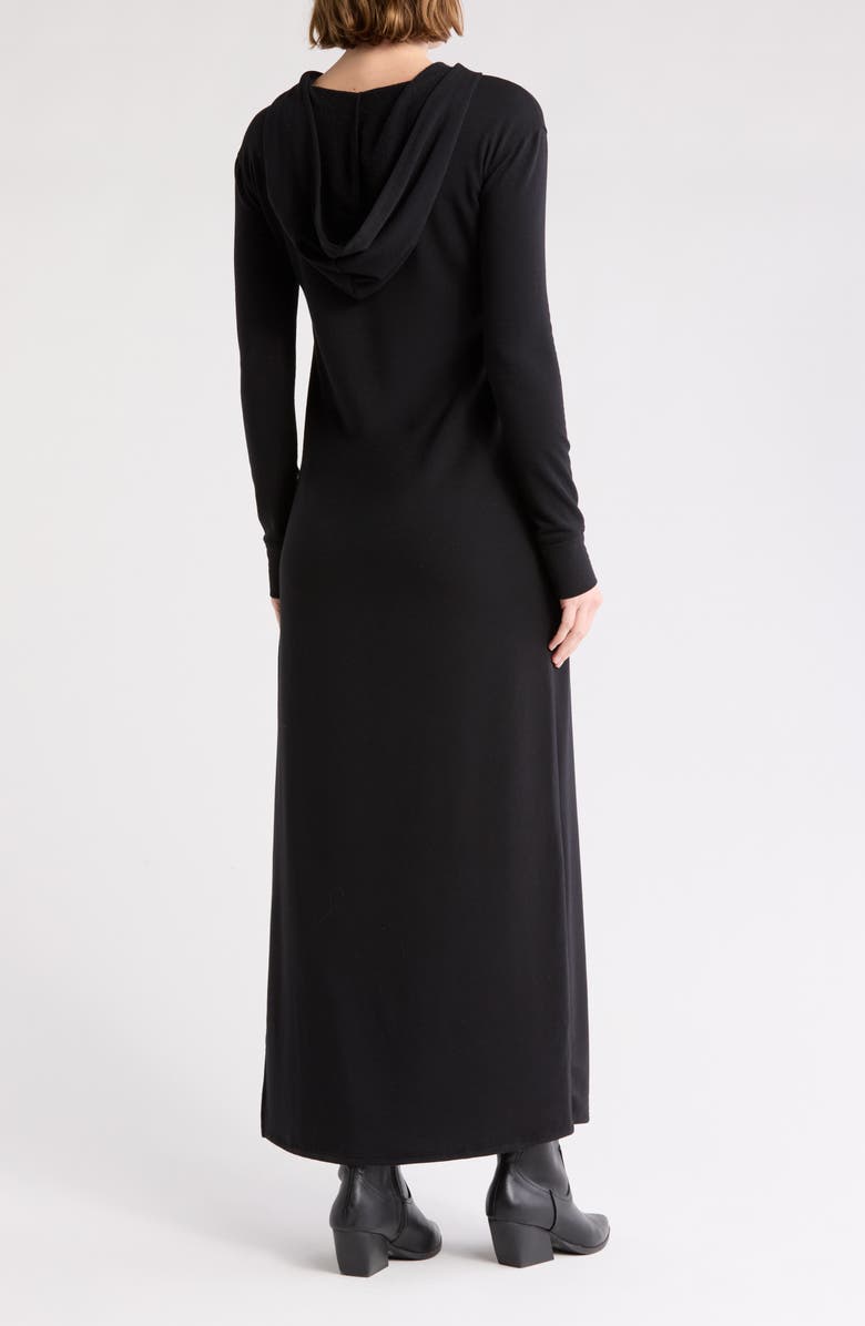 GO COUTURE Hooded Maxi Dress, Alternate, color, Black