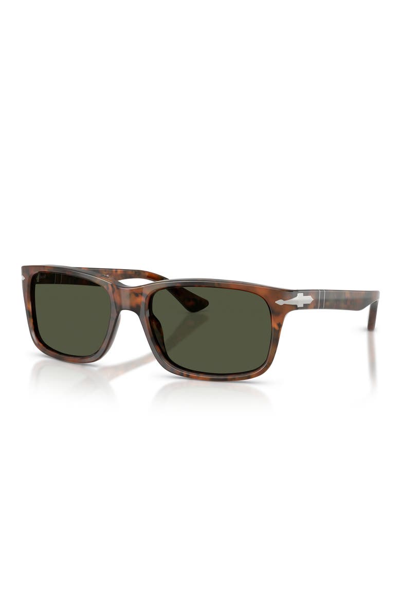 58mm Rectangular Sunglasses, Alternate, color, CAFFE/ GREEN