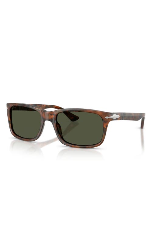 Persol 58mm Rectangular Sunglasses In Green