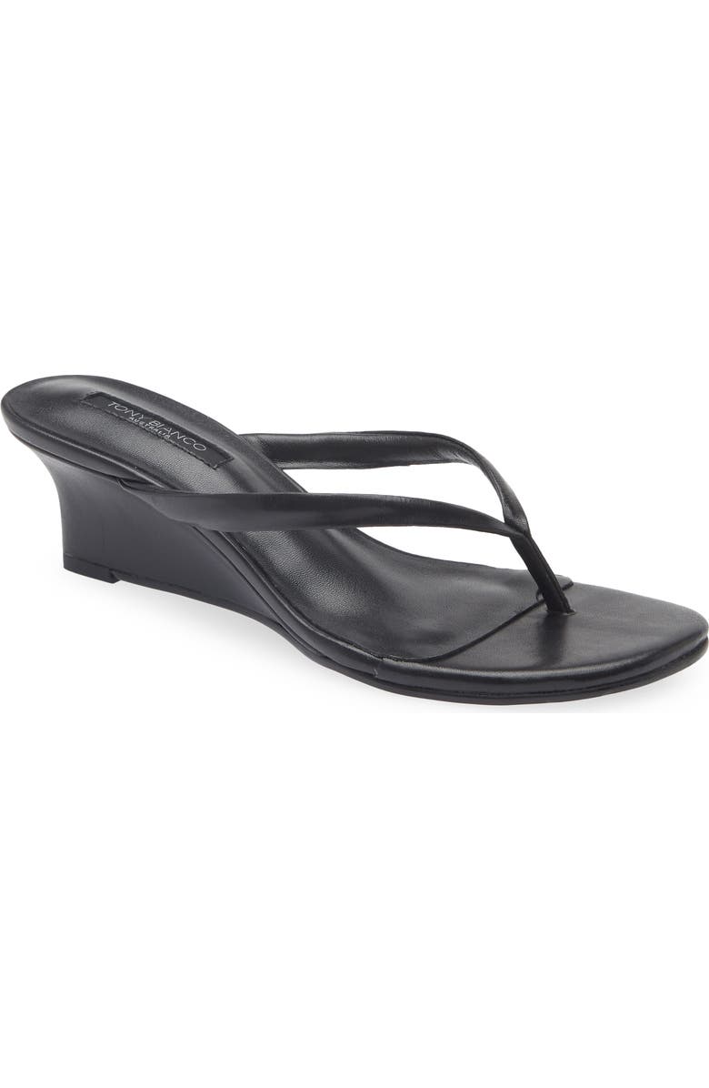 Tony Bianco Edgy Wedge Sandal, Main, color, Black Vintage