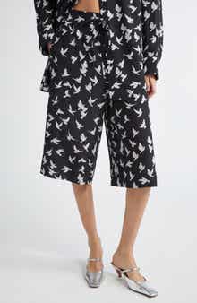 Stella McCartney Mini Birds Silk Shorts