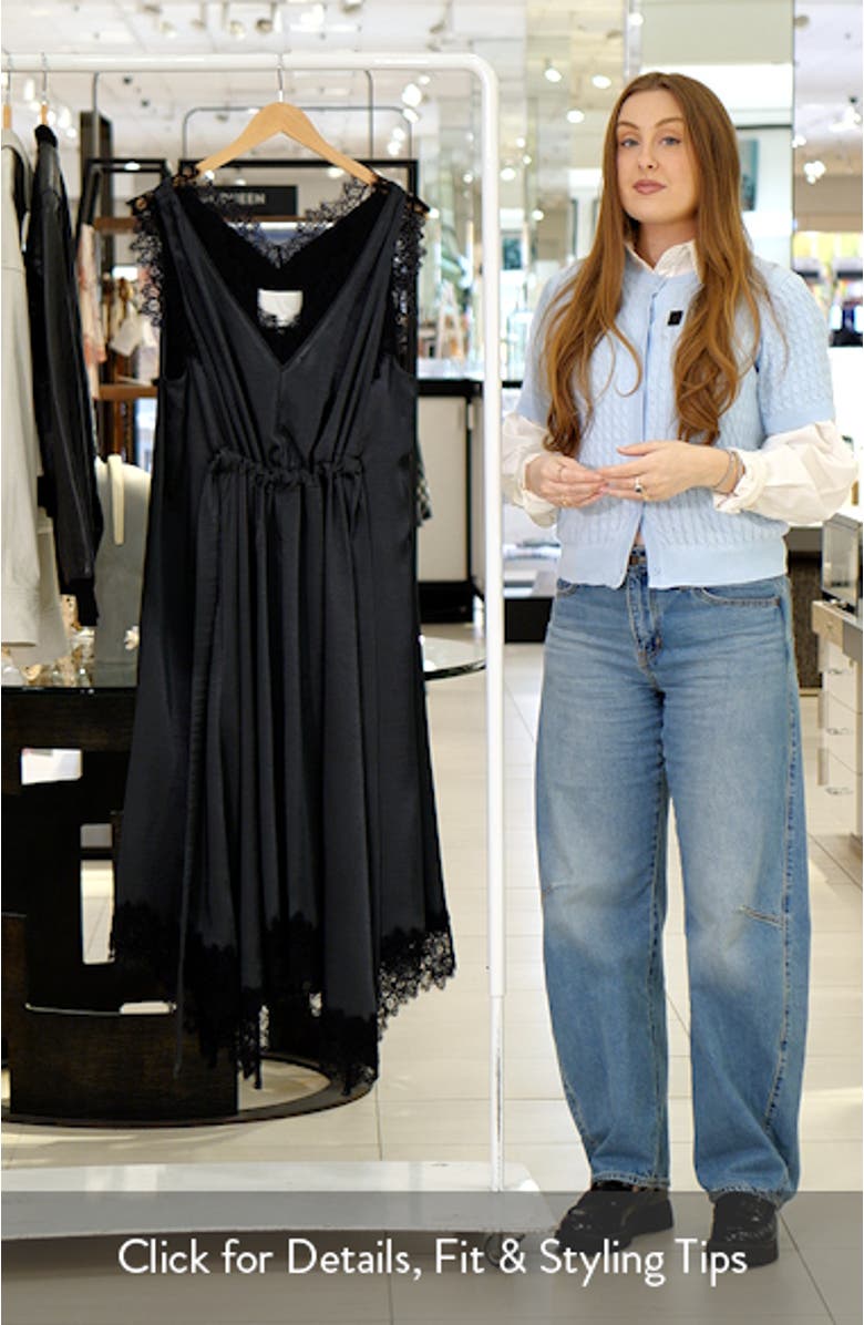 Lace Detail Satin Dress, sales video thumbnail
