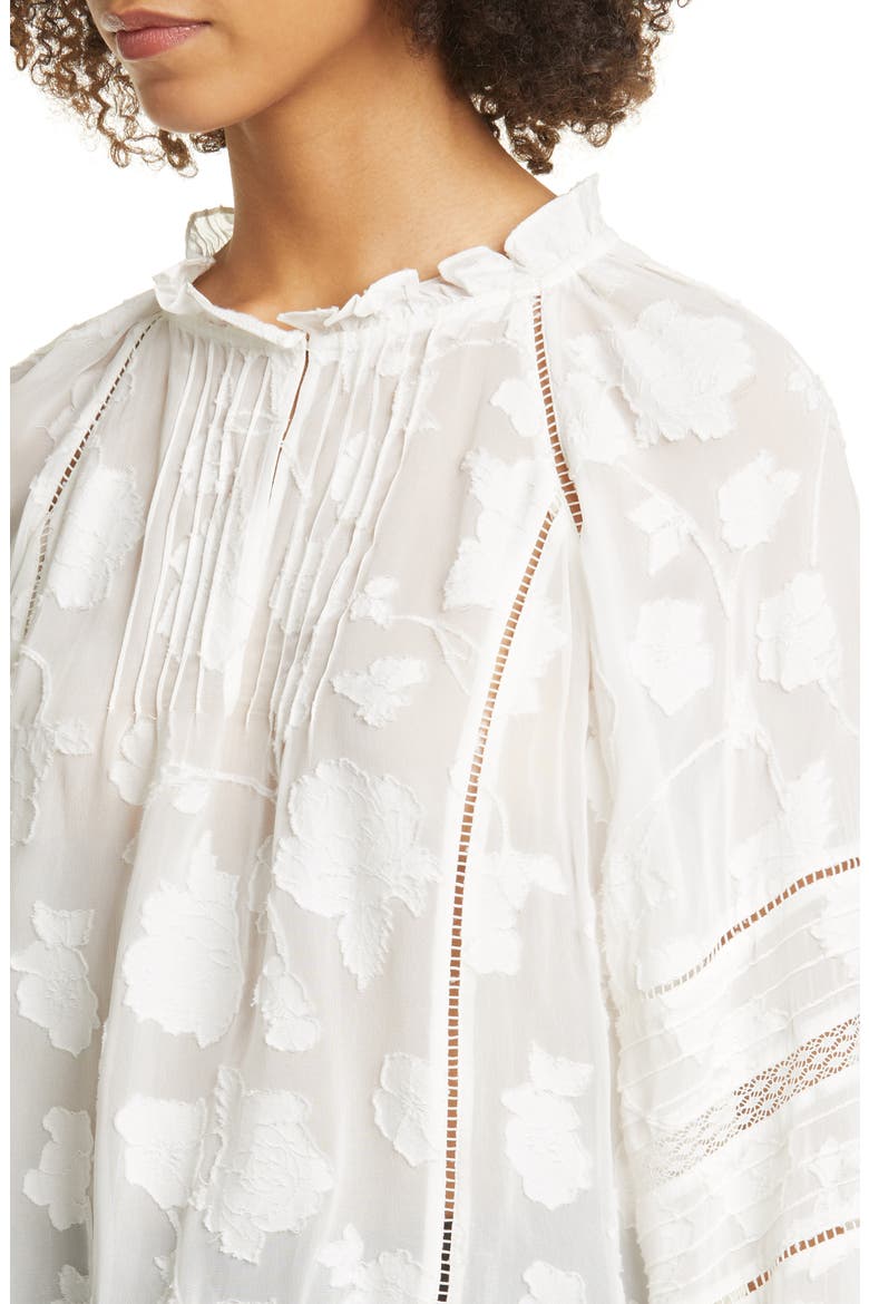 Chaylse Blouse, Alternate, color, PORCELAIN