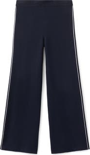 MANGO Contrast Stripe Straight Leg Pants