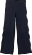 MANGO Contrast Stripe Straight Leg Pants