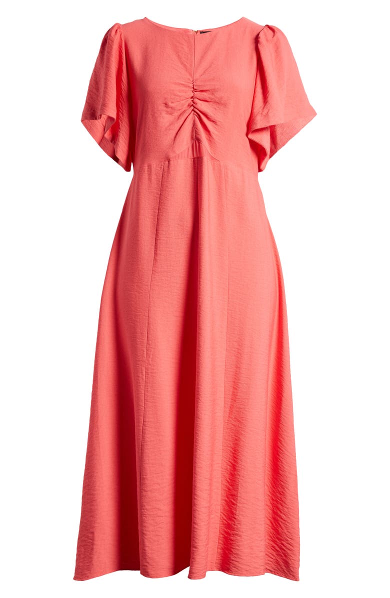DKNY Flutter Sleeve Crinkle Dress, Alternate, color,