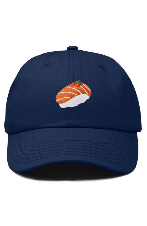 Salmon Sushi Embroidered Dad Cap