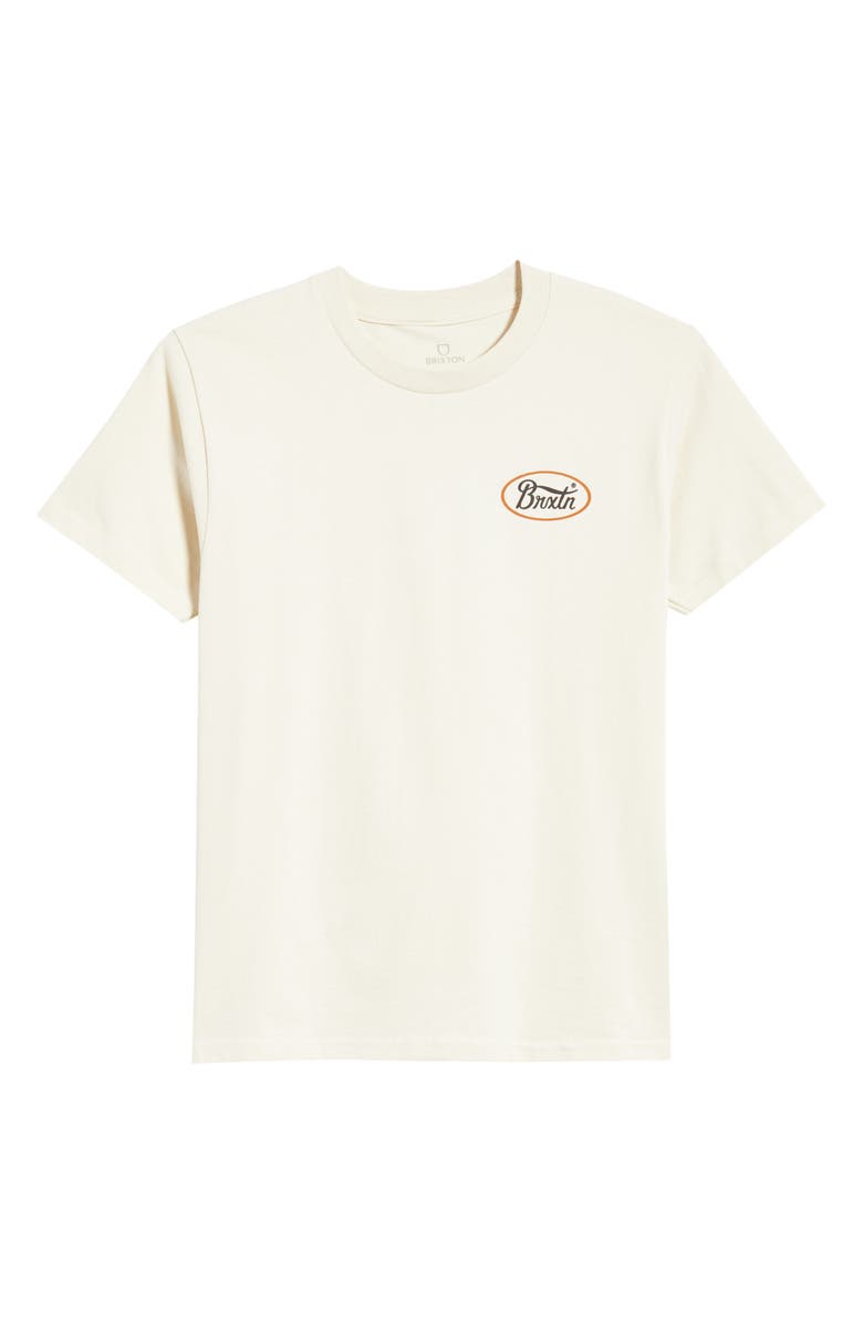 Brixton Parsons Logo Cotton Graphic T-Shirt, Alternate, color, Cream/Pumpkin Spice/Washed