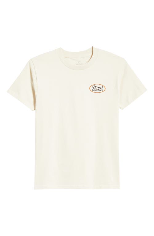 Brixton Parsons Logo Cotton Graphic T-shirt In White