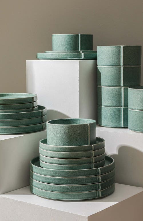 Stone Lain Bao Stoneware 24-piece Dinnerware Set In Green