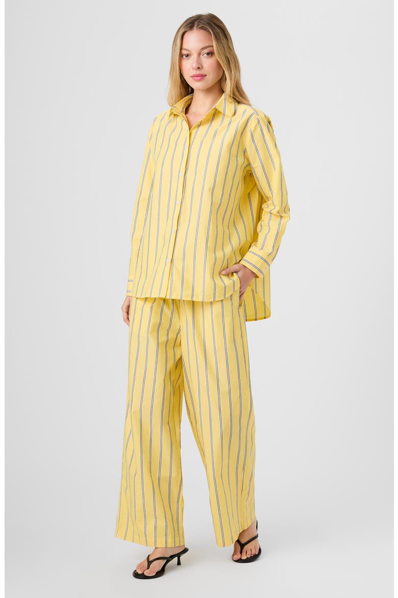 Rhodes Pop Nico Stripe Cotton Drawstring Pants, Alternate, color, DAISY YELLOW MULTI