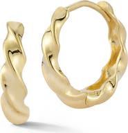Ember Fine Jewelry 14k Gold Bold Twist Huggie Hoop Earrings