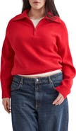MANGO Half Zip Sweater