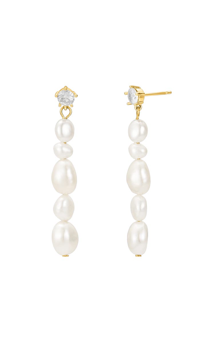 Untamed Petals Selena Pearl Drops, Main, color, Gold