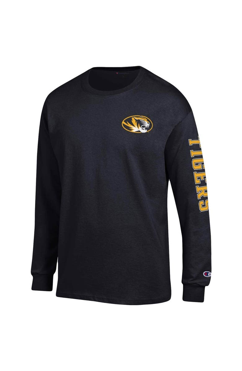 Champion Men's Champion Black Missouri Tigers Team Stack Long Sleeve T-Shirt, Alternate, color, Black