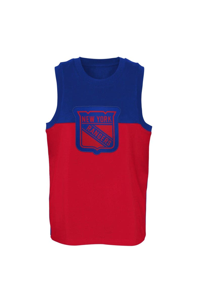 Outerstuff Youth Blue/Red New York Rangers Revitalize Tank Top, Alternate, color, Blue