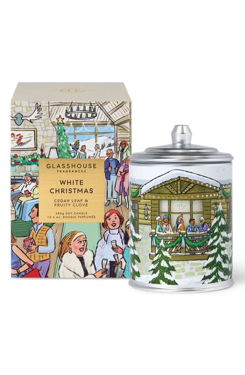 White Christmas Candle