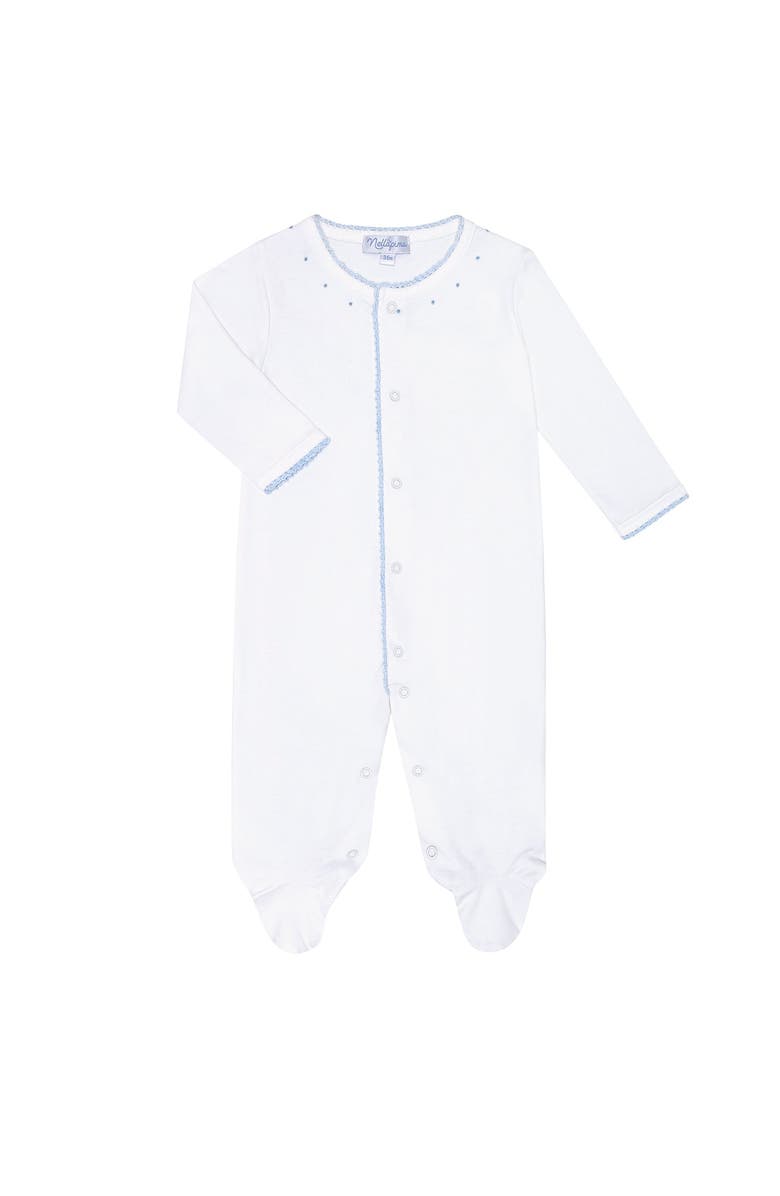 Nellapima Blue Crochet Footie - Baby, Main, color, Blue