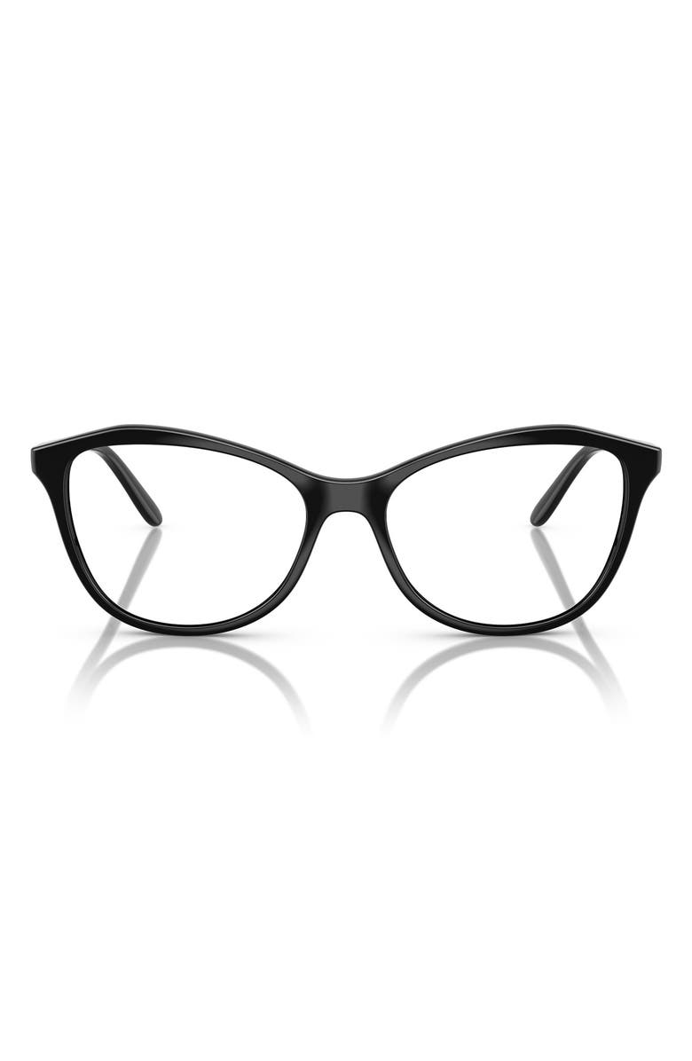 VOGUE 52mm Irregular Optical Glasses, Main, color, Black