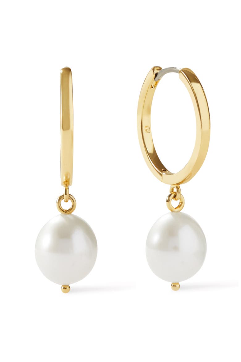 Pearl Hoops - Medium Frida, Main, color, Gold