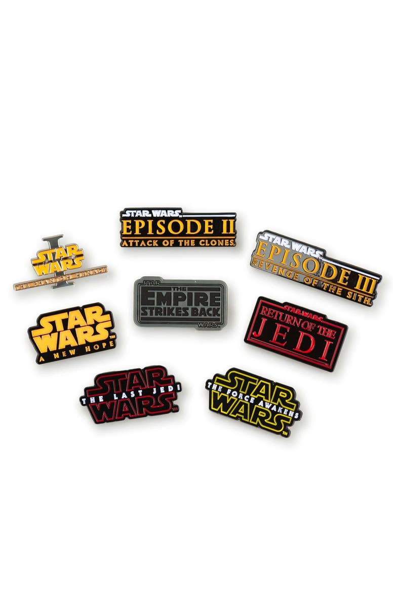 Star Wars Movie Title Pin Collection | Exclusive Poster Title Pin From Each Film, Main, color, Multi-Color
