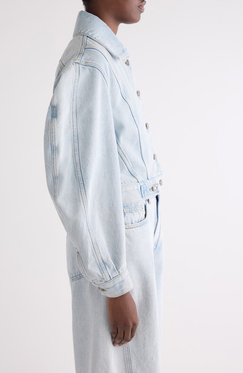Givenchy Cocoon Reversed Denim Jacket, Alternate, color, Light Blue