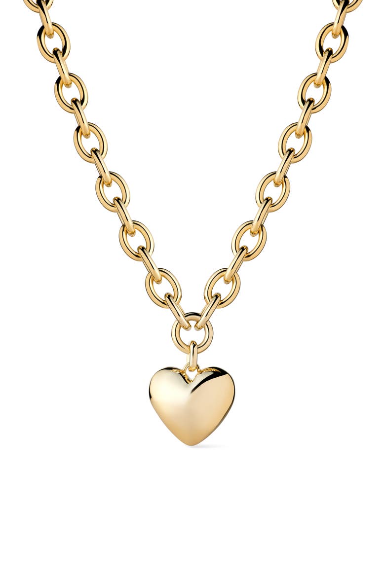 Heart Pendant Necklace, Main, color, GOLD