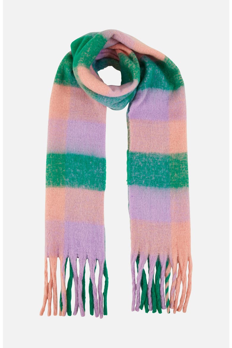 Check Soft Tassel Scarf, Alternate, color, Mixup