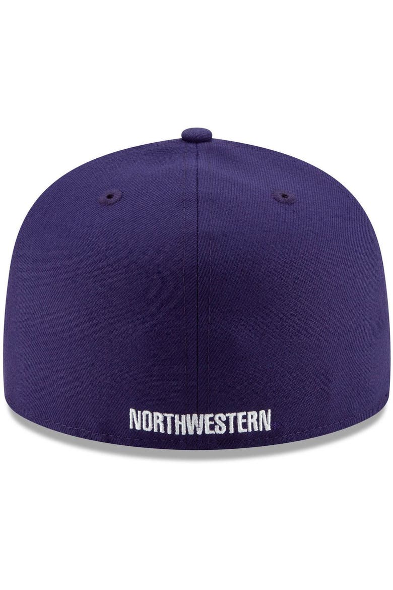 Men's New Era Purple Northwestern Wildcats Primary Team Logo Basic 59FIFTY Fitted Hat, Alternate, color, PURPLE