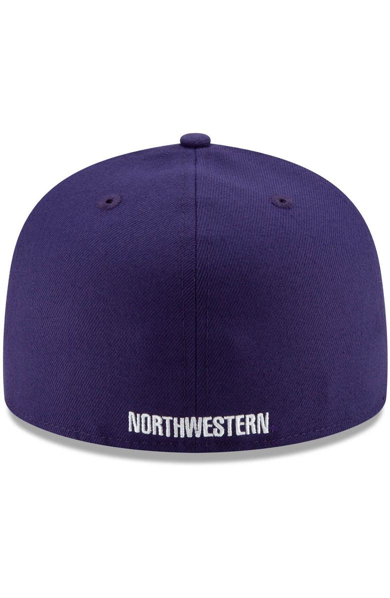 New Era Men's New Era Purple Northwestern Wildcats Primary Team Logo Basic 59FIFTY Fitted Hat, Alternate, color, Purple