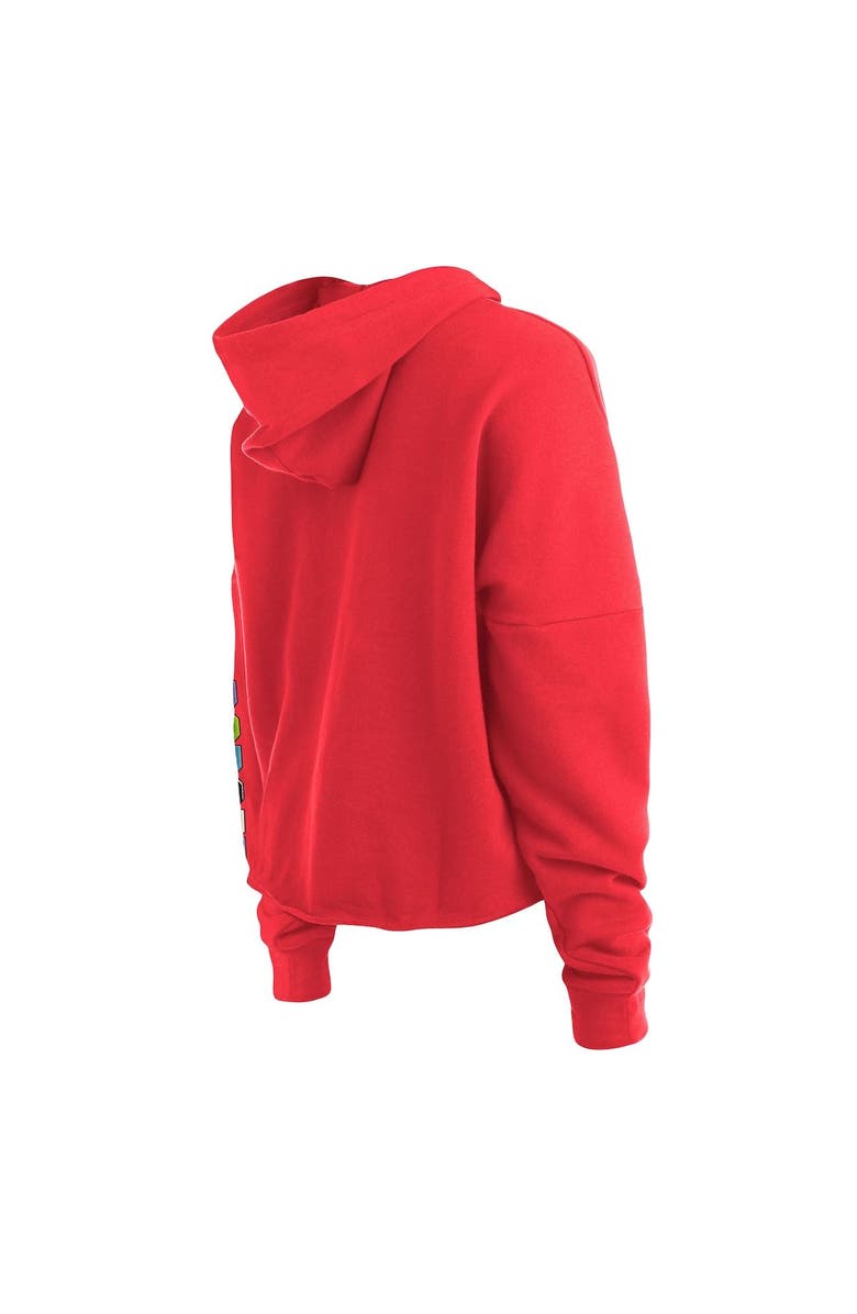 New Era Women's New Era Red Los Angeles Dodgers Fashion High Hip Pullover Hoodie, Alternate, color, 