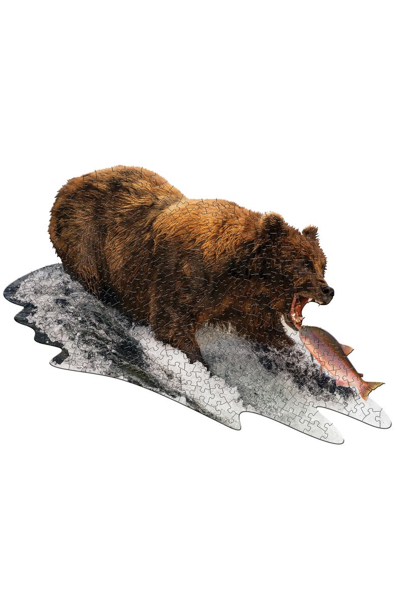 Madd Capp I Am Grizz 300 Piece Animal Shaped Puzzle, Fun Fact Booklet, Alternate, color, Multicolored