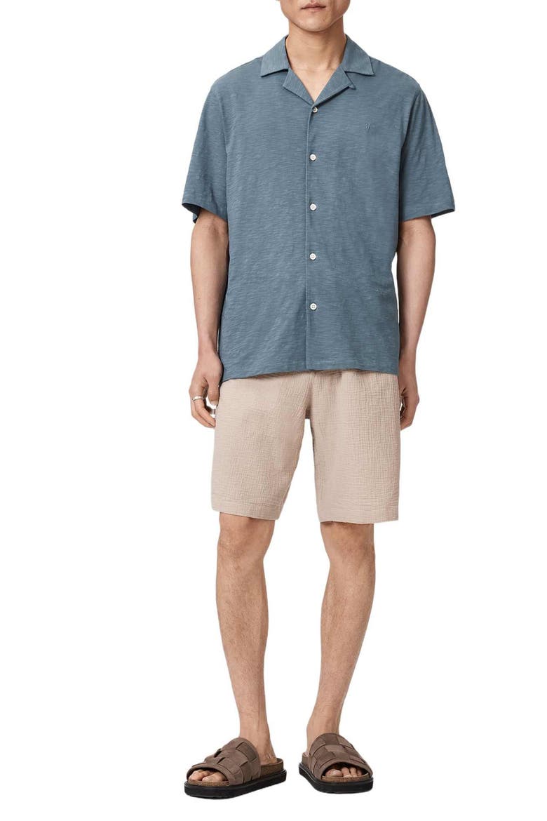 Robson Knit Cotton Camp Shirt, Alternate, color, LUNAR BLUE