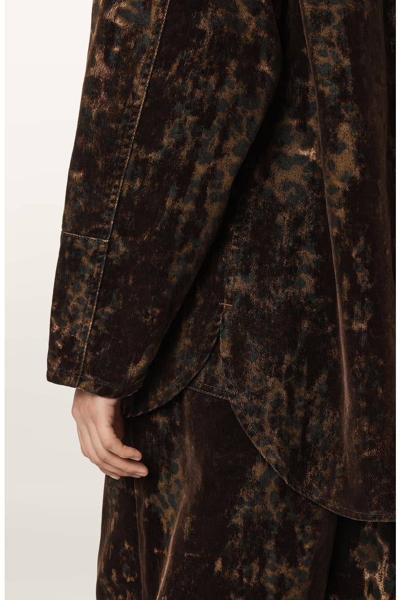 Eden Flock Leopard Print Shirt, Alternate, color, LEPPO BROWN