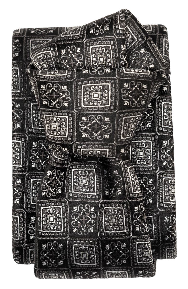 Elizabetta De Sica - Silk Jacquard Tie for Men, Alternate, color, Black